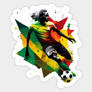 Senegal Soccer Magic Artwork Sticker